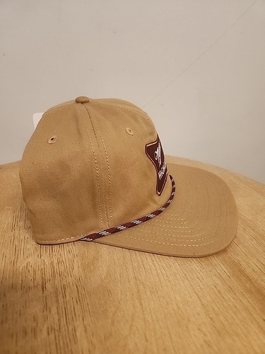MILLER HIGH LIFE SNAPBACK HUT hellbraun flacher Schnabel UNSTRUKTURIERTES Seil Retro 90er Bier NEU - Bild 2 von 5