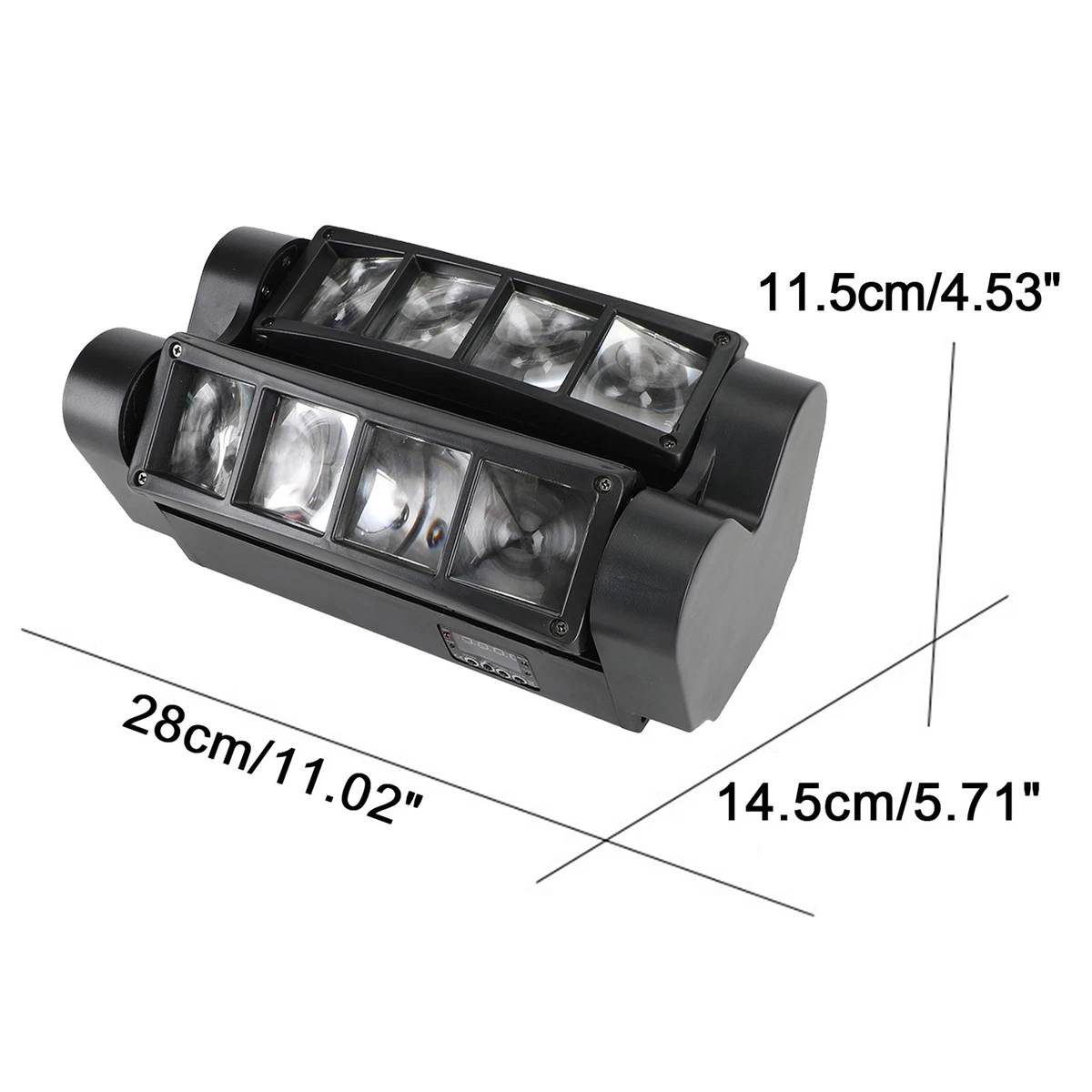 80W 8LED RGBW Araña Cabezal Móvil Escenario Luz de Iluminación DMX Fiesta DJ Iluminación