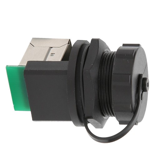 2 Stück RJ45-Adapter RJ45-90 ° Post-Board-Doppelbuchsen-Koppler Wasserdichter❀ - Afbeelding 7 van 9