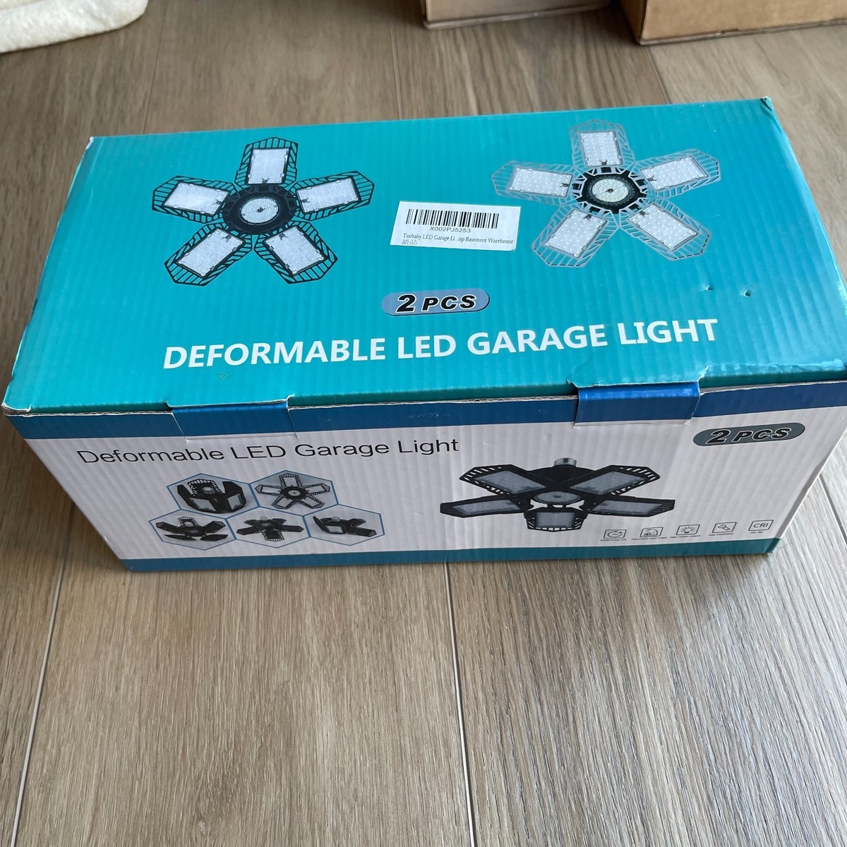 Tanbaby Deformable LED Garage Light 150W 2 Pack E26 Socket 15000LM