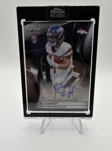 2025 Topps Chrome Black RJ Harvey Rookie Auto Broncos