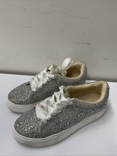 Betsy Johnson Sidny Platform Rhinestone Sneakers Size 8