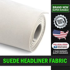 60" W Beige Suede Material Headliner Fabric Multi SizesReupholster Aging Roof