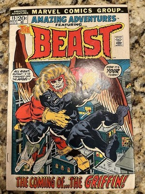 Amazing Adventures #15 1972 Marvel Comics 1st app. of Griffin & Beast Blue Fur