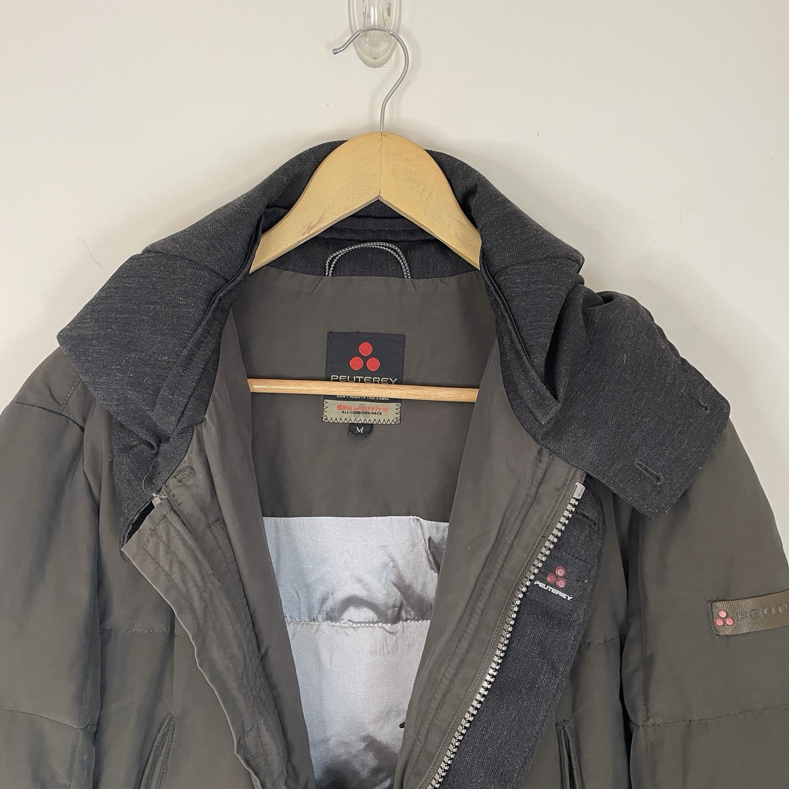 Peuterey Hurricane Goose Down Gray Jacket Parka H… - image 15