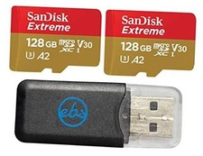 SanDisk 128GB Extreme MicroSD Memory Card 2 Pack Compatible with DJI Drones