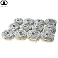 3600Pcs Siding Nails 1-3/4" × .092" 15 Degree Collated Wire Coil Galvanized