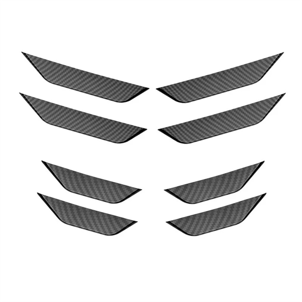 8Pcs Car Carbon Fiber Bumper Lip Protector Diffuser Spoiler Splitter Wing Guard