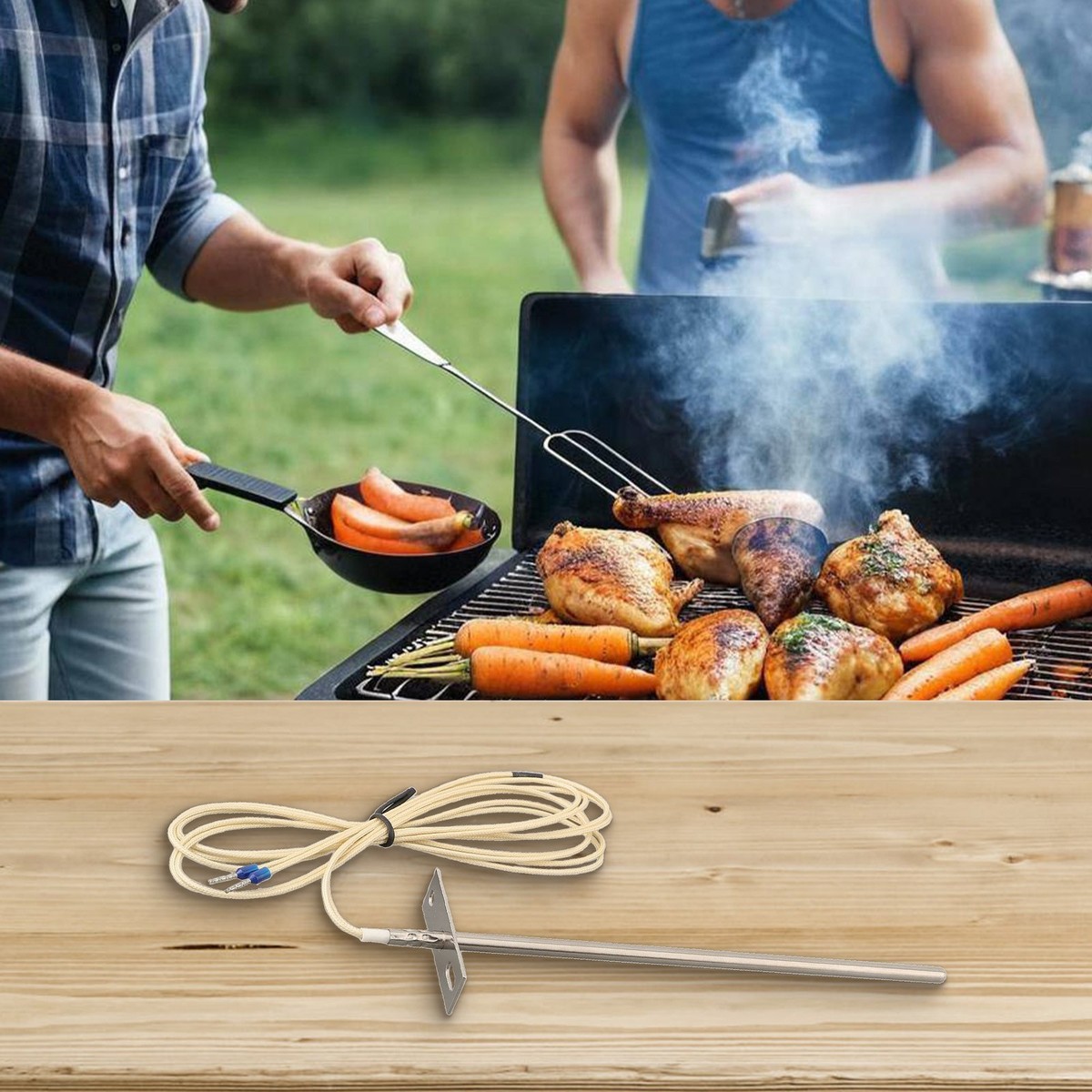 Sonda Temperatura Carne Per Griglie Traeger - Ricambio Acciaio Inox E Ottone - Foto 9