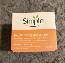 Simple Protect 'N' Glow Brightening Gel Face Cream Facial Moisturiser with Antio