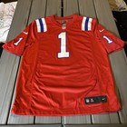 Nike On Field New England Patriots Cam Newton Jersey Size L Red Rare Alternate