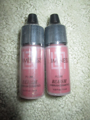 2 New Sealed Luminess PLUM Blush .25oz Bottle of Airbrush Makeup .25oz Each