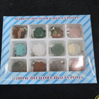Carved Mixed Natural Stone Sun Necklace Pendants for Making Jewelry 12pcs/lot