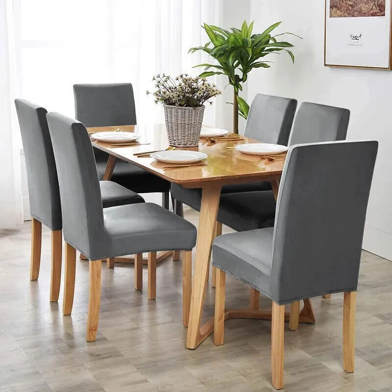 1/2/4/6 шт. бархатный чехол для стула эластичный чехол для обеденного стула стула сиденья - Изображение 2 из 4