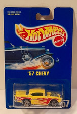 1991 Hot Wheels Die Cast Car Yellow '57 Chevy No. 157