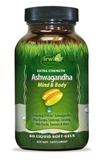 Ashwagandha Mind Body Extra Strength Irwin Naturals 60 Liquid SoftGels NEW
