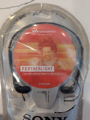 Sony MDR-W08L Featherlight Stereo Headband Headphones Black 3.5mm Jack