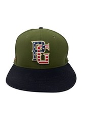 Perfect Game Patriot Hat Baseball Cap Flexible Fit Size L/XL American Flag Green