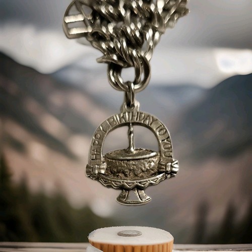 James Avery Sterling Silver Happy Birthday To You Cake Charm Retired Uncut Loop