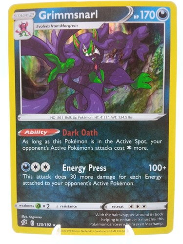 2020 Pokemon Rebel Clash Grimmsnarl #125