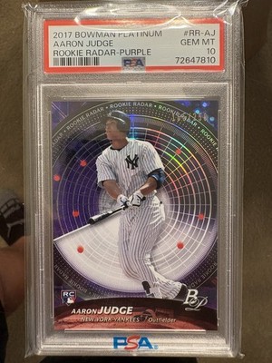 Bowman 2017 Bowman Platinum Aaron Judge #RR-AJ Rookie Radar Purple /250 PSA 10