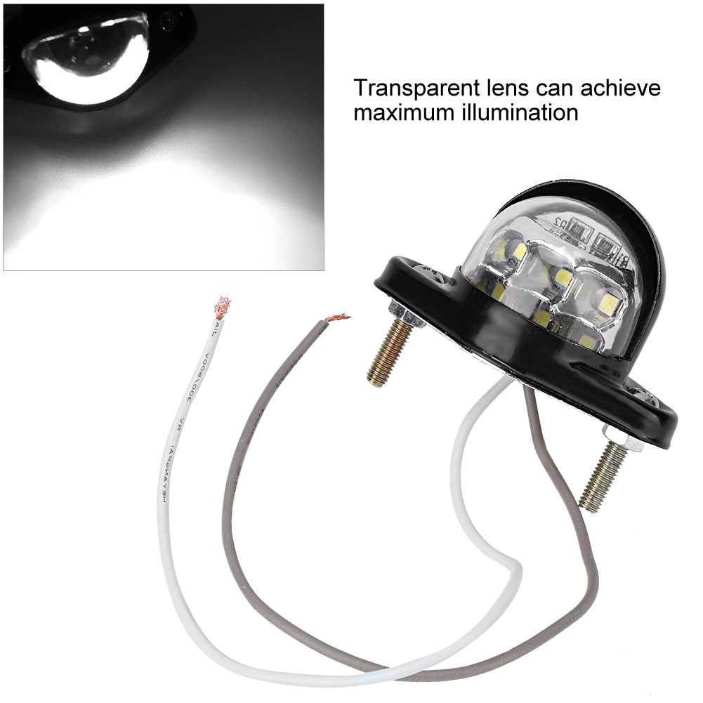 Universal 6LEDs License Light Waterproof For Motorcycle Trailer Excellent