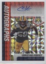 2021 Panini Mosaic Choice Fusion Red & Yellow Prizm Christian Kirksey Auto 0u1n