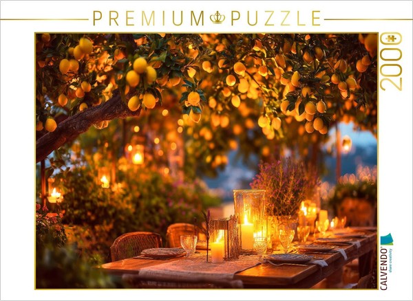Calvendo Puzzle Golden Hours Under Glowing Lemons | 2000 Pieces, Finished Size 3-image