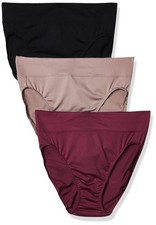 Warner's womens Allover Breathable Hi-cut Panty Small Amaranth / Mink / Black
