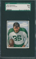 1950 Bowman #134 Pete Pihos SGC 84 NM 7 *8002