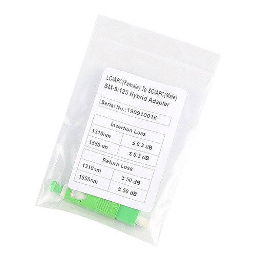 SC/APC-LC/APC Fiber Optic Connector LC Female to SC Male SM 9/125 Hybrid Ada-cd - Afbeelding 4 van 4