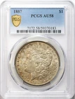 1887 $1 Morgan Silver Dollar PCGS AU58 - Toned - Nice Luster - Philadelphia Mint