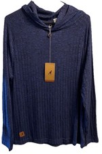 KANGOL Men’s Dark Blue Hooded Sweater Soft Pullover Lightweight Sz. M NWT