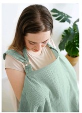 Blissful Diary Nursing Cover 100 Cotton Muslin Apron w/ Open Neckline