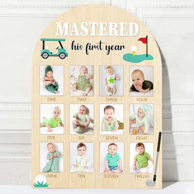 First Year Milestone Photo Board for 1st Birthday Celebration and Keepsake