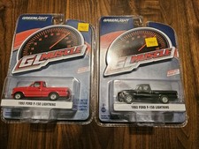 164 Greenlight Gl Muscle 2223 Red Black 1993 Ford F-150 Lightning Lot Of 2 164 Greenlight Gl Muscle 2223 Red Black 1993 Ford F-150 Lightning Lot Of 2