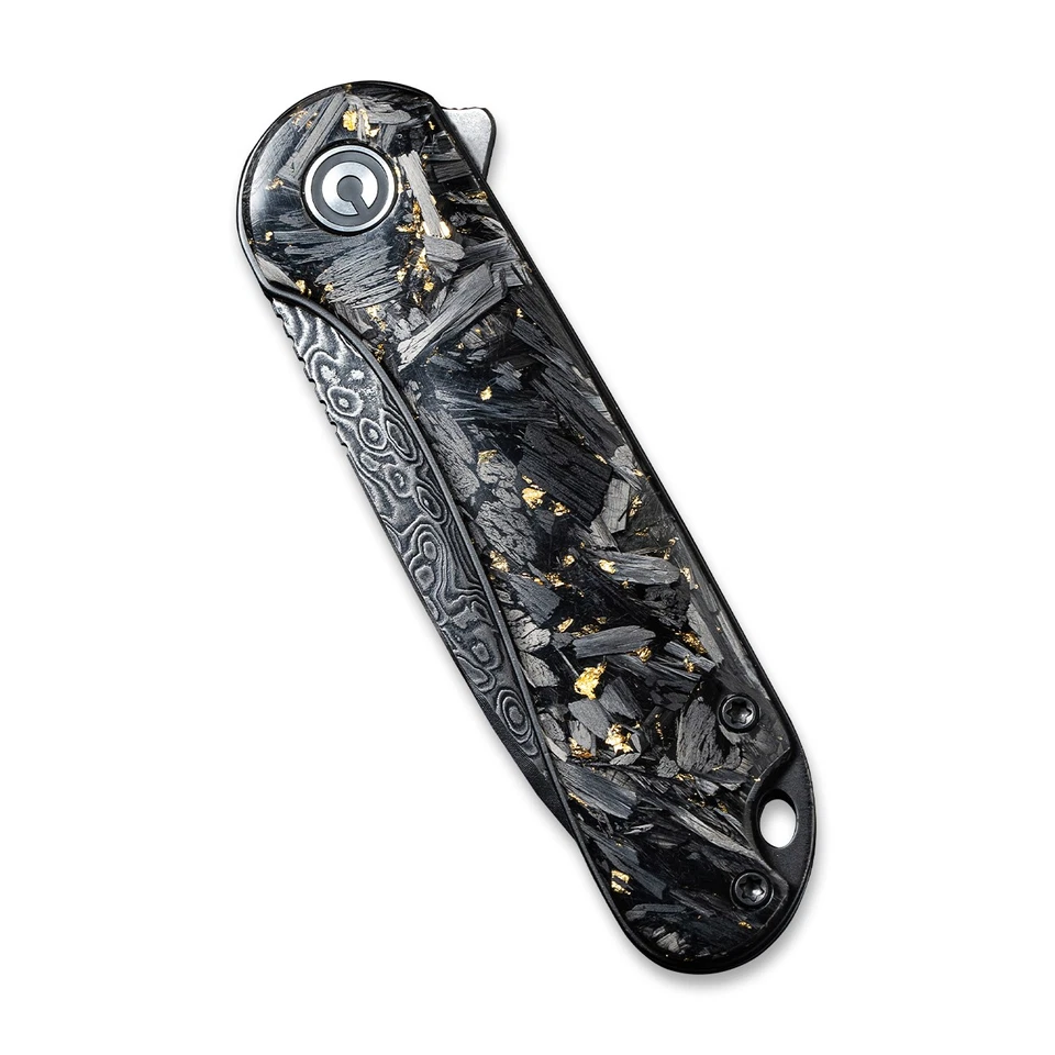 Civivi Knives Elementum C907C-DS1 Damascus Steel Carbon Fiber Golden Shred - Image 4 of 4