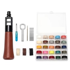 WUTA Repair Stitch Kit Leathercraft Stitch Awl Tool with 25 Colors 0.35mm Wax...