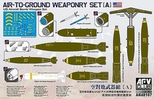 AFVClub US Aircraft Air-to-Ground Bomb Weaponry Set - Plastic Model Weapon Kit