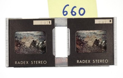 RADEX Stereo Slide pair in aluminum frame #207 - Rare 3D Collectible