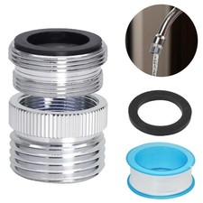 Brass Faucet Adapter with Aerator, 3/4 GHT Faucet Adapter to Garden Hose Adap...