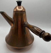 Vintage ETHAN ALLEN Copper Coffee Tea Pot Wood Handle