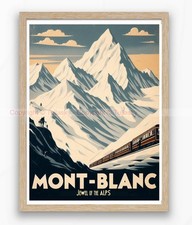 🏔️ Affiche Vintage Chamonix – Mont-Blanc par Tullasky – 30x40 cm 🎨