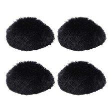 Furry Microphone Windscreen Mic Cover Windshield Black 4 Pack