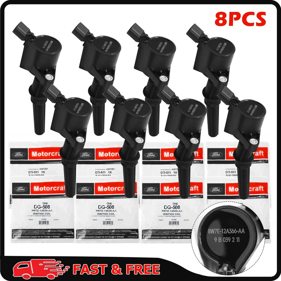 8PCS OEM Ignition Coils Motorcraft DG508 For Ford F150 4.6L 5.4L 6.8L 3W7Z12029A - Image 3 of 4