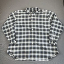 Polo Ralph Lauren Men's 4XL/4TGL Tall Classic Fit Blue Plaid Long Sleeve Shirt