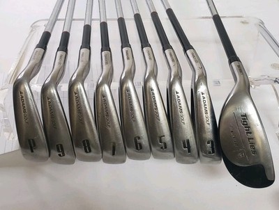 Adams Golf Tight Lies 3-PW + Hybrid Iron Set Mens LH Graphite Tip Steel Shaft 