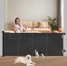 Pawtners Retractable Baby Gates Extra Wide, 41" Tall Extends up to 71" Wide, ...