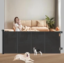 Pawtners Retractable Baby Gates Extra Wide, 41" Tall Extends up to 71" Wide, ...