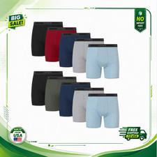 Hanes Men's Super Value Pack Assorted Boxer Briefs, 10-Pack Soft and Bre...